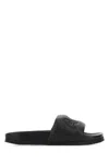 Ambush Quilted Lettering Logo Sliders Man Sandals Black Size 9 Calfskin In Black