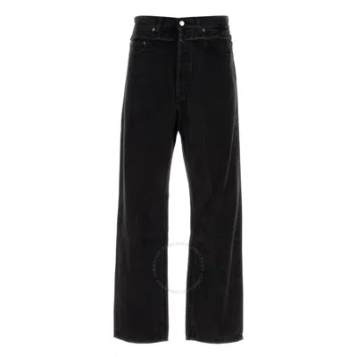 AMBUSH AMBUSH BLACK WAIST DETAIL COTTON DENIM JEANS