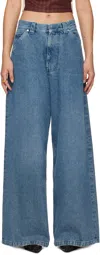 Ambush High-rise Wide-leg Jeans In Light Blue