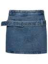 Ambush Blue Belted Denim Miniskirt