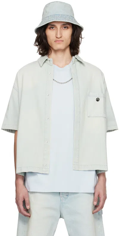 Ambush Blue Hardware Denim Shirt In Light Blue