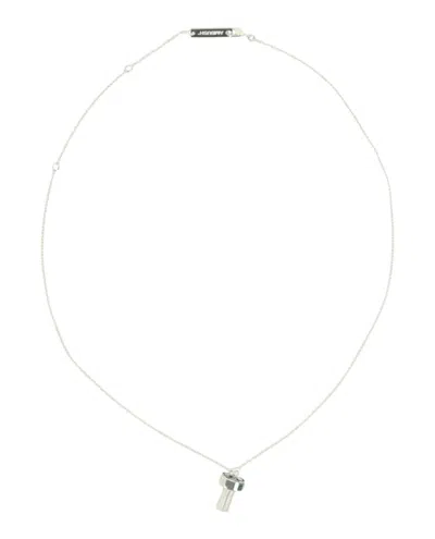 Ambush Bolt Charm Necklace With Intricate Detailing In Metallic