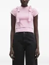 Ambush Pink Layered Ribbon Baby T-shirt In Pink