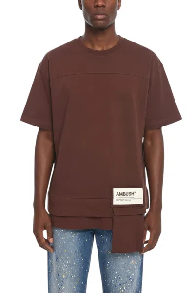 AMBUSH BROWN REGULAR LOGO T-SHIRT