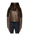 Ambush Brown Buckle Shearling Jacket In Black