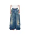 Ambush Cargo Wide-leg Jeans In Blue