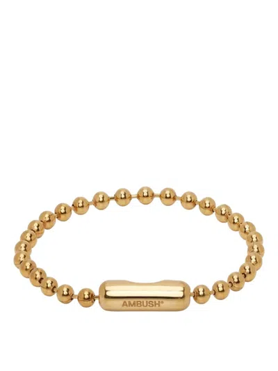 Ambush Chain Bracelet With Gold Balls In Grey