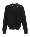Ambush Chain-detail Crew-neck Jumper In Black