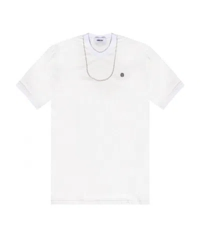 Ambush Chain-link Detail Cotton T-shirt In White