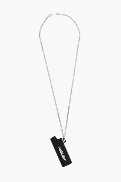Ambush Chain Necklace With Lighter Case Pendant In Black