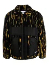 Ambush Printed Teddy Puffer Jacket In Yellow
