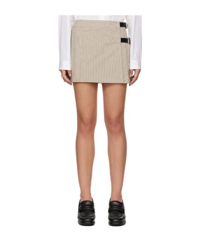 Ambush Checkered Belted Miniskirt