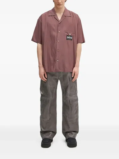 Ambush Chest-pocket Short-sleeve Shirt In Brown