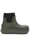 Ambush Chunky-sole Panelled Ankle Boots In Green