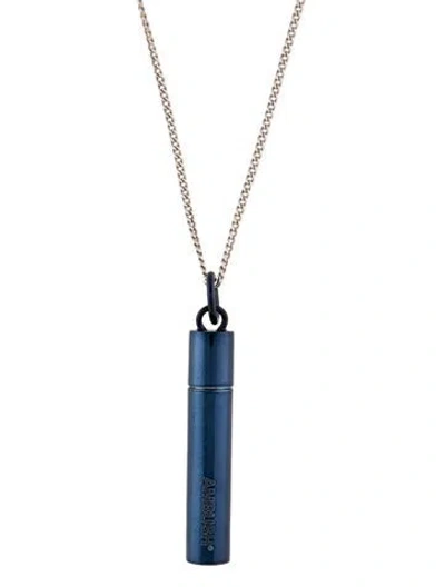Pre-owned Ambush Cig Case Pendant Necklace, 22.5" In Blue
