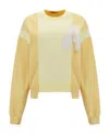 Ambush Collegiate-print Patchwork Jumper In Nude