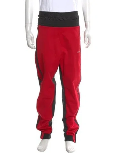 Pre-owned Ambush Colorblock Pattern Joggers In Red