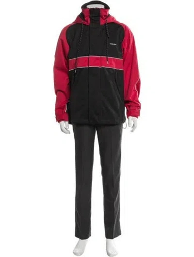 Pre-owned Ambush Colorblock Pattern Windbreaker In Red