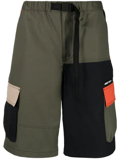 AMBUSH COLOUR-BLOCK CARGO SHORTS