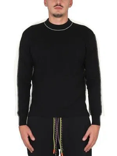 Pre-owned Ambush Colour-block Knit Crewneck Sweater In Black