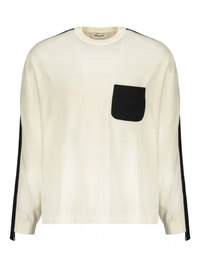 Ambush Contrast-panel Long-sleeve Sweater In Neutrals