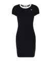 Ambush Contrast-trim Ribbed Minidress In Black