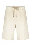 Ambush Cotton Bermuda Shorts In Ecru