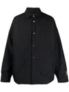 Ambush Gingham Check Pattern Cotton Blend Shirt In Black