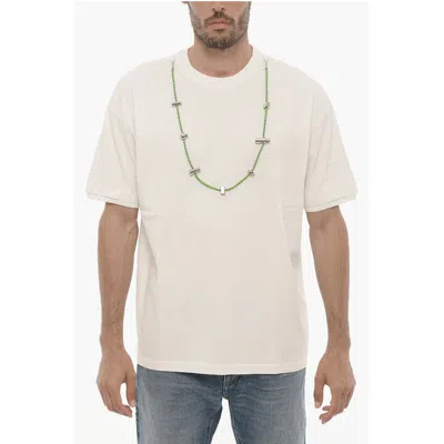 Ambush Cotton Crew-neck T-shirt With Removable Necklace