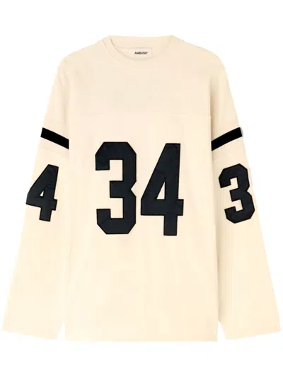 Ambush Cotton Football T-shirt In Nude