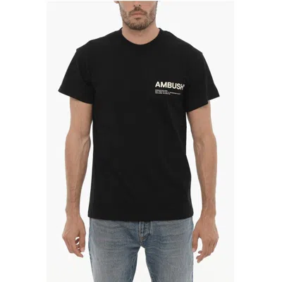 Ambush Cotton Jersey Crew-neck T-shirt With Contrast Print