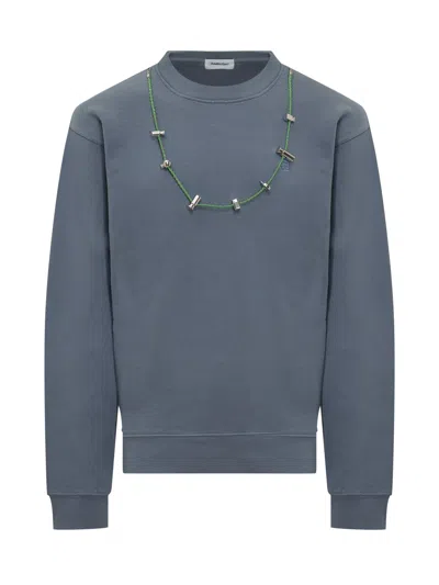 Ambush Cotton Knit T-shirt In Blue