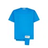 Ambush Waist Pocket T-shirt Deep Water White As In Blue