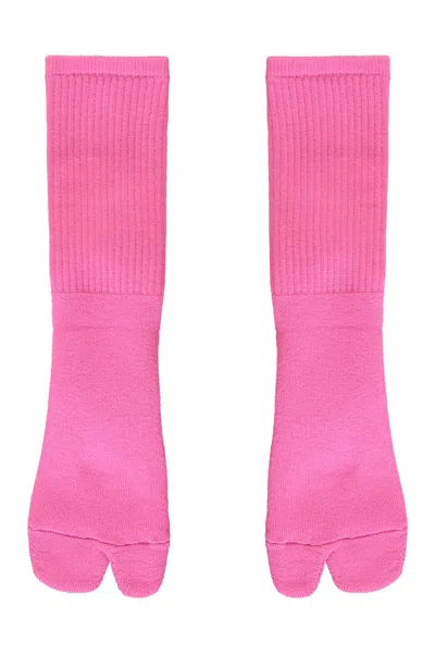 Ambush Cotton Socks With Logo In Pink