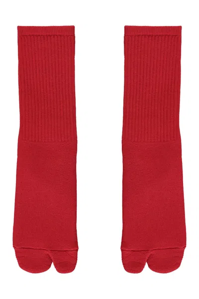 Ambush Cotton Socks With Logo In Red