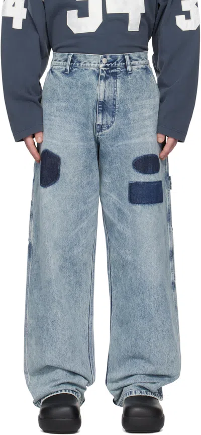 Ambush Cotton Straight-leg Jeans In Blue
