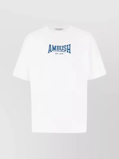 AMBUSH CREW-NECK COTTON T-SHIRT LOGO PRINT GRAPHIC