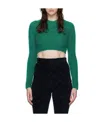 Ambush Green Fuzzy Turtleneck In Black