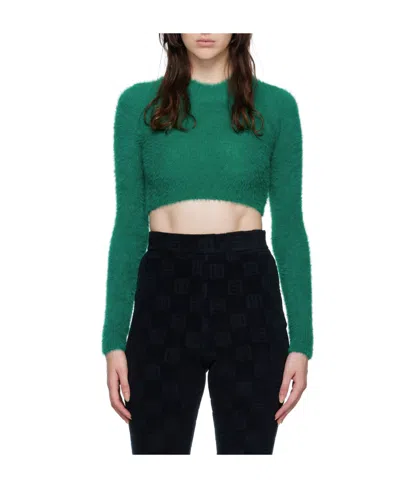 AMBUSH CROP FUR TURTLE NECK TURCHESE NO COLOR