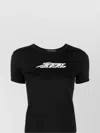 Ambush Crew Neck Graphic Print Short Sleeves Top In Black