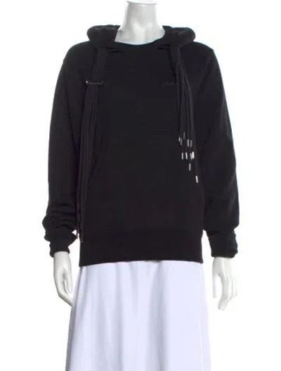 Pre-owned Ambush Crew Neck Long Sleeve Hoodie In Black