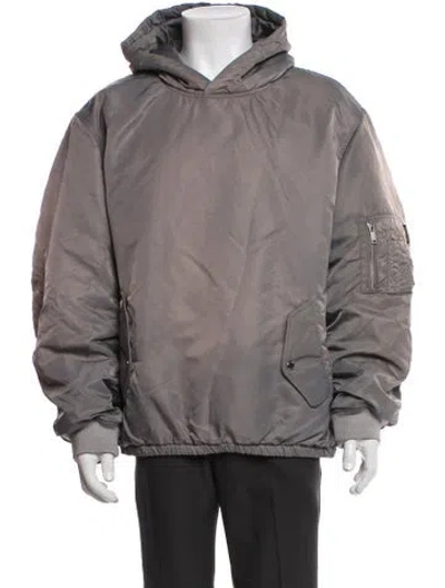 Pre-owned Ambush Crew Neck Long Sleeve Hoodie In Gray