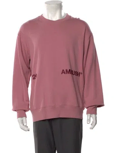 Pre-owned Ambush Crew Neck Long Sleeve Pullover In Pink