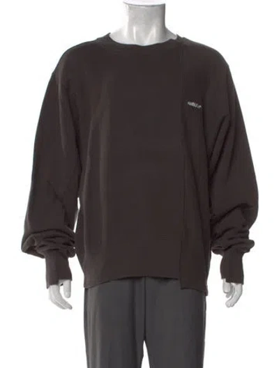 Pre-owned Ambush Crew Neck Long Sleeve Sweatshirt In Brown