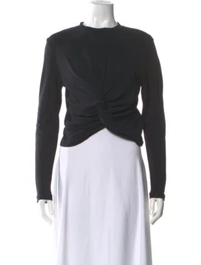 Pre-owned Ambush Crew Neck Long Sleeve Top In Black