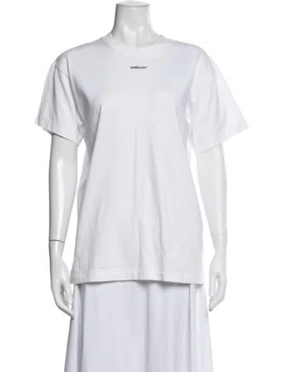 Pre-owned Ambush Crew Neck Short Sleeve T-shirt In White