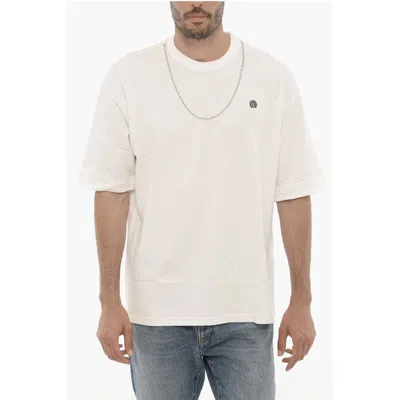 Ambush Crew-neck T-shirt With Removable Chain And Logoed Men's Embroidery