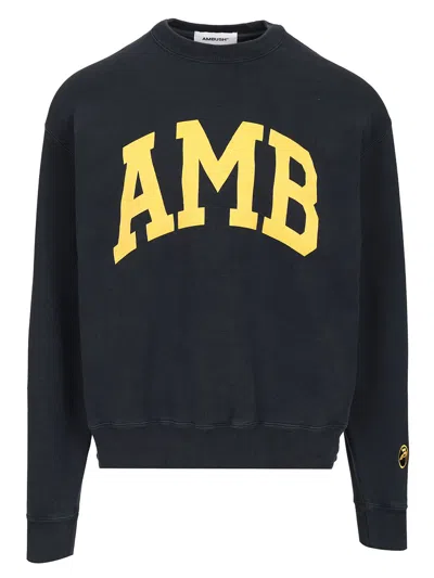 Ambush Crewneck Cotton Sweatshirt Sweatshirts Blue