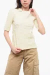 Ambush Crewneck T-shirt With Stitching Detailing In Beige