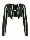 Ambush Cropped Knit Cardigan In Black